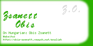 zsanett obis business card